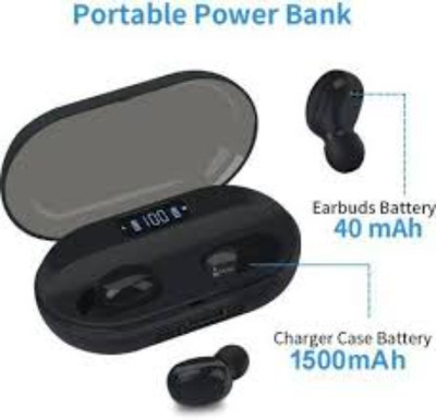 Clairbell AT_566A_T2 TWS BLUETOOTH WIRELESS IN EAR EARBUD & GAMING HEADSET WITH MIC Bluetooth(Black, True Wireless)