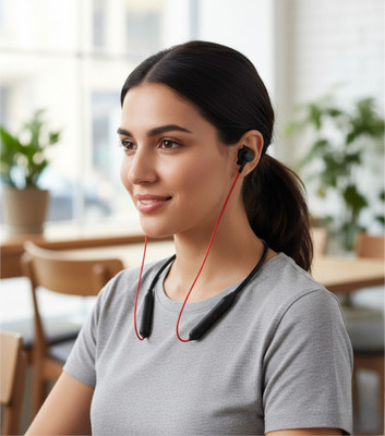 NECKTECH Bullets z2 red Bluetooth(Black, True Wireless)