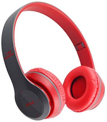 Techpunch GAMING HEADPHONE WITH MIC & BLUETOOTH SUPPORT WITH FM & MP3 SUPPORT. Bluetooth & Wired Headset(Red, On the Ear)
