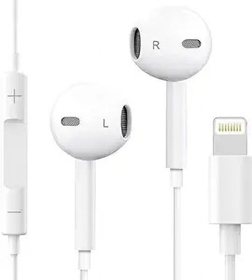 MARS Headsets 8pin Compatible Wired(White, In the Ear)