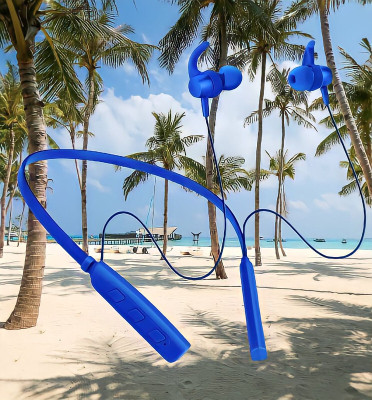 GPQ STORE Rokerz 235 Pro Wireless Bluetooth Neckband(0B.27 Bluetooth(Blue, In the Ear)