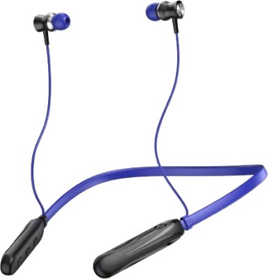 JAZX VK-18 King - 48 Hour Playtime Bluetooth Headphone Neckband Earphone (Blue2) Bluetooth Headset(Blue, In the Ear)