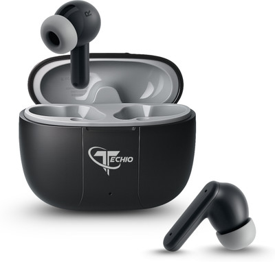 TECHIO AirBeats Bluetooth Earbuds – Low Latency Gaming Mode& HD Calling Bluetooth(Black, True Wireless)