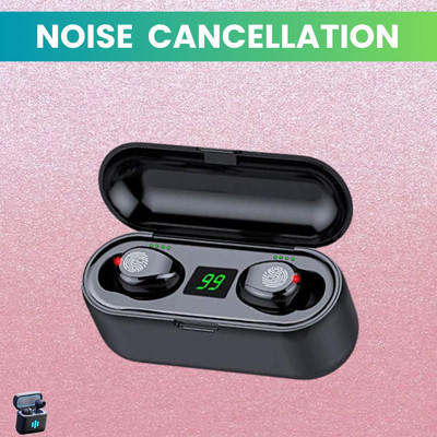 FRONY F9 Wireless Earbuds Upto 48Hrs Playtime with Crystal Clear Sound High BassB47 Bluetooth(Black, True Wireless)