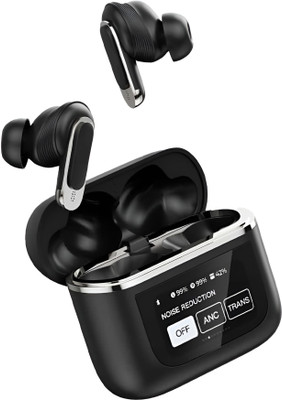 COREGENIX V8 TouchScreen ANC Bluetooth Earbud with 35Hr Playback,Active Noise cancellation Bluetooth(Black, True Wireless)