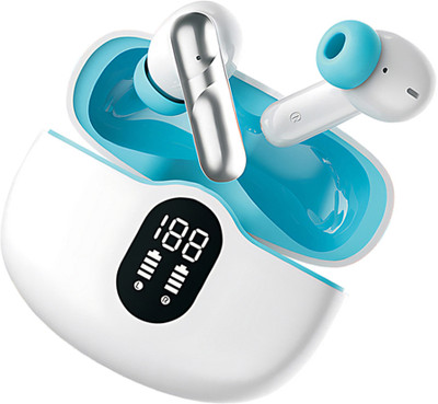 snowbudy Wireless Earbuds Portable ANC+ENC Bluetooth 5.1 Earphone Tws Headphone Bluetooth(Blue, True Wireless)