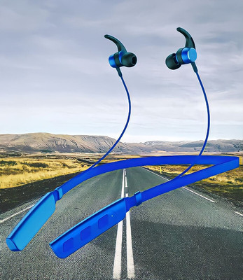 GPQ STORE Rokerz 235 Pro Wireless Bluetooth Neckband(B.0.327 Bluetooth(Blue, In the Ear)
