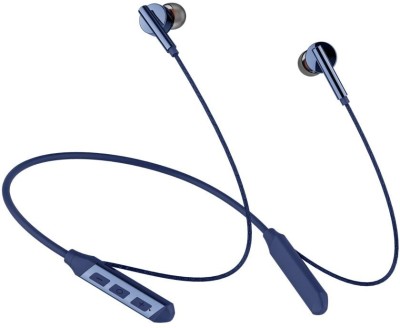 JAZX Z2 Pro 40 Hours Music Time Wreless Neckband, Fast charger With Mic,Extra Bass Wired Headset(Blue, In the Ear)