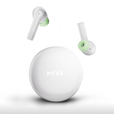 Mivi Duopods Horizon [New Launch], AI-ENC, 60 Hrs, 13mm Drivers, Fast Charge, BT v5.3 Bluetooth(Pearl White, True Wireless)