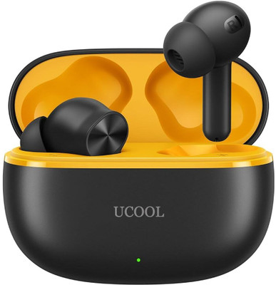Ucool Buds AI ENC, 100 Hours Playback with Fast Charging and Low Latency Gaming Bluetooth(Black, True Wireless)