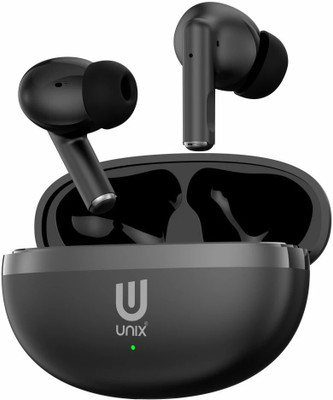 Unix 40 Hours* Playtime |Perfect for Music | Dual Pairing Mode Bluetooth(Black, In the Ear)