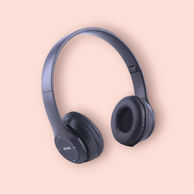 house of common Crystal-Clear Audio Headset Featuring Mic & Long-Duration Power_JI Bluetooth & Wired(Black, On the Ear)