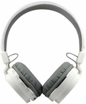 REEPUD Foldable On-Ear Wireless Stereo Headphones Bluetooth & Wired(White, On the Ear)