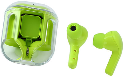 WOOS Wireless Earbuds,Noise Canceling Deep Bass Multifunction with Digital Display Bluetooth(Green, In the Ear)