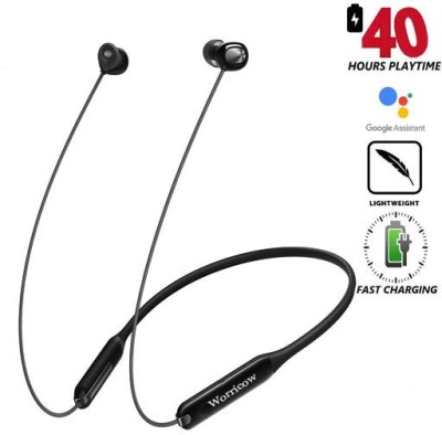 Worricow Newest X-Bass IPX7 Waterproof headphone with calling mic Bluetooth Headset(Black, In the Ear)