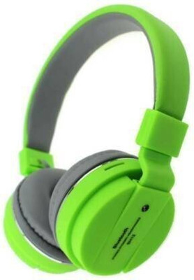 Glatoxi Headphone with FM/SD Card Slot with Music and Calling Control Bluetooth(Green, Grey, On the Ear)