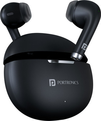 Portronics Twins S19 in Ear TWS Wireless Earbuds With 30Hour Playtime,Unique Earbud Design Bluetooth(Black, In the Ear)