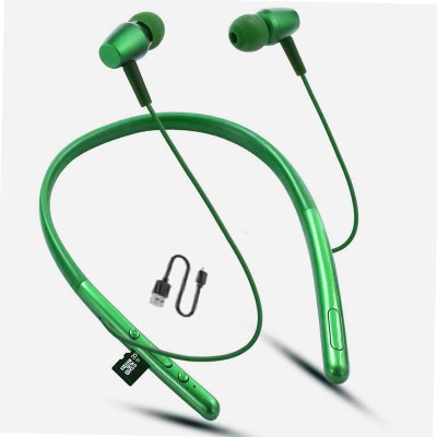 XEWISS Portable Neckband 5.0 Stereo Wireless Earphone Earbuds Magnetic Sports Bluetooth Headset(Green, In the Ear)