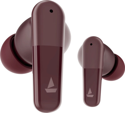 boAt Airdopes 172 with 42 Hours Playback, ENx, Beast Mode & 11mm Drivers Bluetooth Headset (Cosmic Maroon, True Wireless)