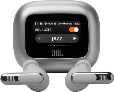 JBL Live Beam 3, Hi-Res LDAC Audio ANC TWS, SmartCase,48H Runtime, Wireless Charging Bluetooth(Silver, True Wireless)