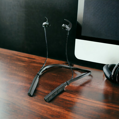 GPQ STORE Rokerz 235 Pro Wireless Bluetooth Neckband(0.2167 Bluetooth(Black, In the Ear)