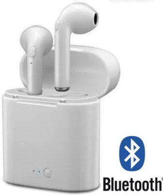 Gadget Master I7s bluetooth headphone twins wireless set of 1 Bluetooth Headset(White, In the Ear)