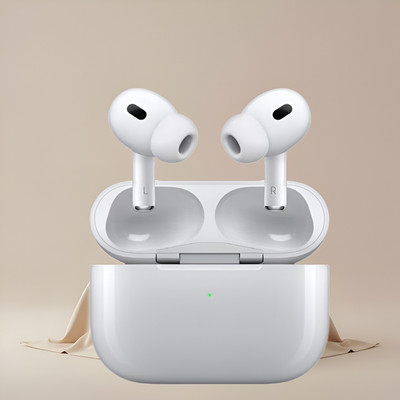 Morxt Aerpodds pro (2nd generation) ANC spatial audio features Wireless 25 (USB-C) Bluetooth(White, In the Ear)