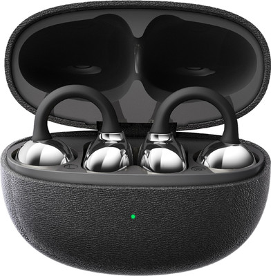 Earkit Wireless Open-Ear Clip-On Earbuds with Deep Bass, 50H Playtime Bluetooth 5.4-9 Bluetooth Gaming(Black, True Wireless)