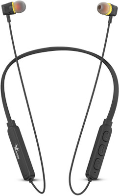 AAMS 116 Bluetooth V5.0 Neckband, Stereo Sound , 40hours Playtime, Lightweight Design Bluetooth(Black, In the Ear)