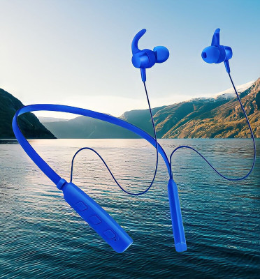 GPQ STORE Rokerz 235 Pro Wireless Bluetooth Neckband(0B.32 Bluetooth(Blue, In the Ear)