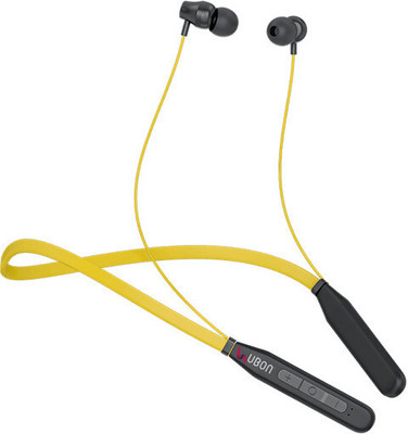 electricbass bt 5200 bluetooth wireless neckband with 40 hours of playtime black Bluetooth(Yellow, In the Ear)