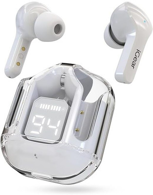 TARECON Trubuds 3 With Silicon Case Included Translucent Earphones Smart Touch Sensor Bluetooth(White, In the Ear)