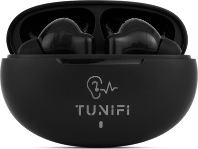 Tunifi 771 Hook Earbuds 8D Stereo Audio, 48Hrs Playtime With ASAP Charge Bluetooth(Black, In the Ear)