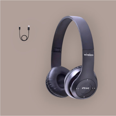 GDS Wireless Gaming Headset with Bluetooth, Foldable Frame, and Mic_XE Bluetooth & Wired(Black, On the Ear)