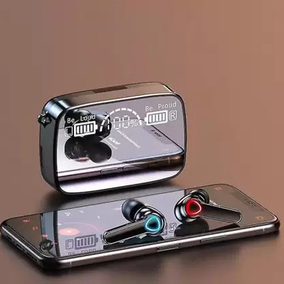 Seashot M19 tws bluetooth 5.2 wireless Digital Display 13mm Drivers F8 Bluetooth Headset Bluetooth(Black, True Wireless)