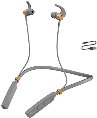 TEQIR Bluetooth Wireless in Ear Earphones with Mic, Bombastic Bass, 24 Hrs Music Bluetooth Headset(Grey, In the Ear)