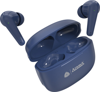 Aroma NB140 Superstar Upto 55 Hours* Playtime Deep Bass Fast Charging Earbuds Bluetooth(Midnight Blue, True Wireless)