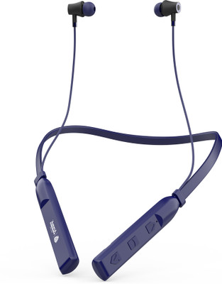Aroma NB119B Badshah Upto 60 Hours Playtime* Fast Charging Dual Pairing Neckband Bluetooth(Graphite Blue, In the Ear)