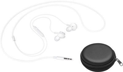 Triangle Ant ™3.5mm Jack Super Extra High Bass Mic with Carry Pouch Sports Running Wired Headset(White, In the Ear)