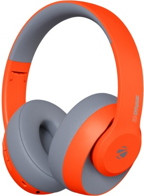 ZEBRONICS Zeb- Dynamic, with 34H Playback time , Aux Input, Call Function Bluetooth Headset(Orange, On the Ear)