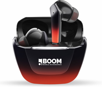 Boom Tarang 3020 TWS Earbuds with Case Cover, 50 hrs Playtime, 3D Sound, ENC, RGB LED Bluetooth Gaming(Black, True Wireless)