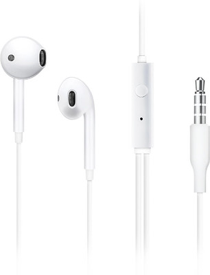 SUPERFLASH Wired EarPods XE160 (3.5mm Jack) Hi-Fi Earphones with Half In-Ear Wired Gaming(White, In the Ear)