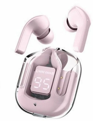 WORFOX Hi-Fi Stereo Wireless Bluetooth Earbuds with LED Display, Touch Control Gaming Bluetooth Gaming(Pink, True Wireless)
