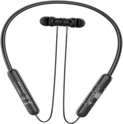 Rueqn RX-2 Rock - 48 Hour Playtime Bluetooth Headphone Neckband Earphone-23 Bluetooth Gaming(Black, In the Ear)