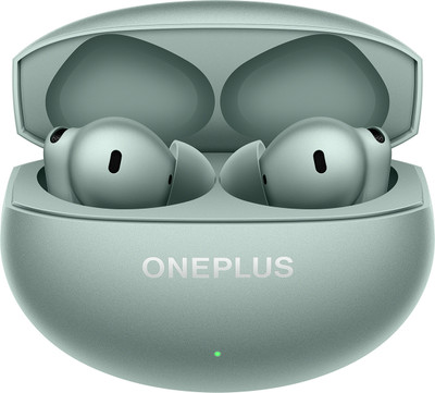OnePlus Buds 4 55dB ANC, 45 hrs Playback, Dual Drivers with Dual DACs, 3D Audio Bluetooth(Zen Green, In the Ear)