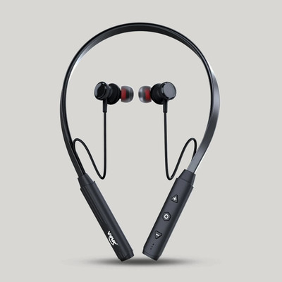 Vynk Carbon Neckband | 35H Playtime, BT 5.2, IPX5 Waterproof, Fast Charge Bluetooth(Black, On the Ear)