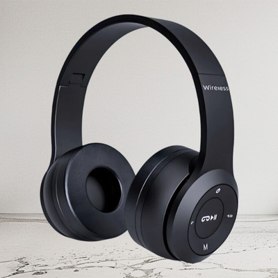 house of common Extended Battery Performance Headphones with Mic & Great Sound_HH Bluetooth & Wired(Black, On the Ear)