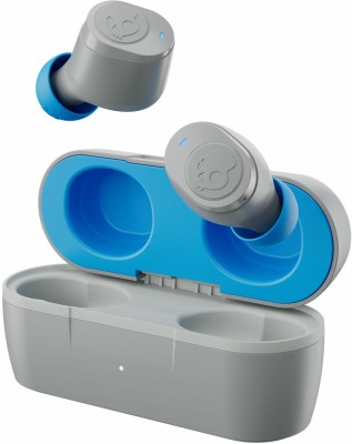 Skullcandy Jib True 2 Wireless Earbuds, 32 Hr Battery, Mic, Works with iPhone Android Bluetooth Headset(Light Gray Blue, In the Ear, True Wireless)
