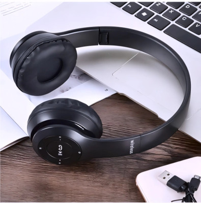 TWS Fold Wireless UltraBass Signature Sound_4F Bluetooth & Wired(Black, On the Ear)