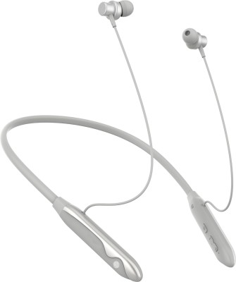 TX -FLO 100 HRS music Detachable extra battery, Touch panel control Bluetooth Neckband Bluetooth & Wired Gaming Headset(White, In the Ear)